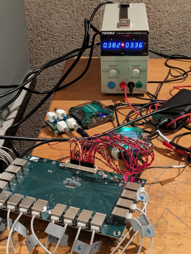 Bench testing MEMS array electronics with a voltage source meter
